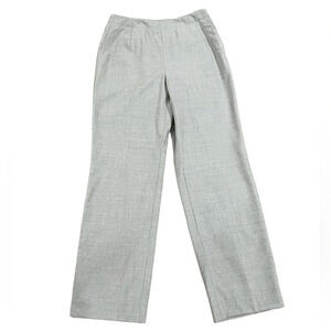 Talbots Petites‎ Pants Size 4 Wool Blend Straight Lined Light Gray Stretch Italy